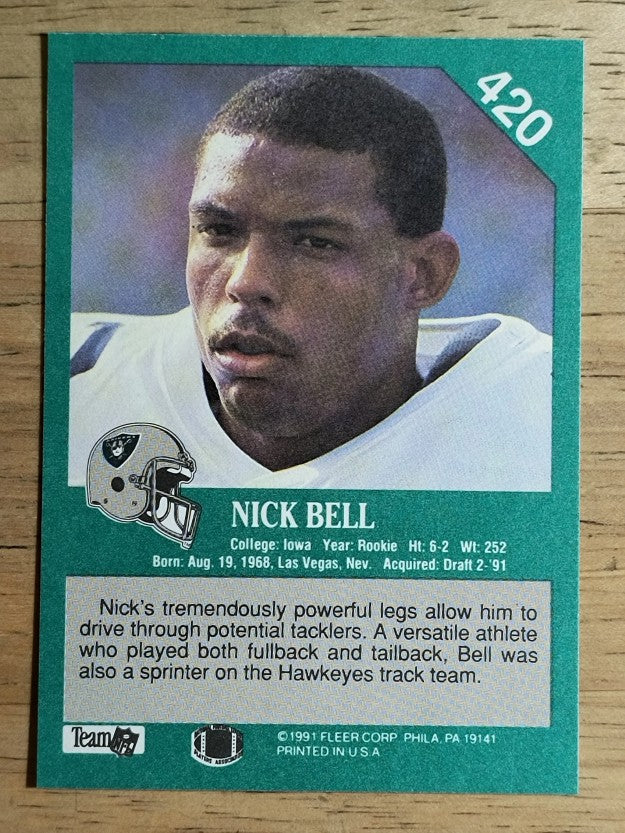 1991 Fleer #420 Nick Bell RC