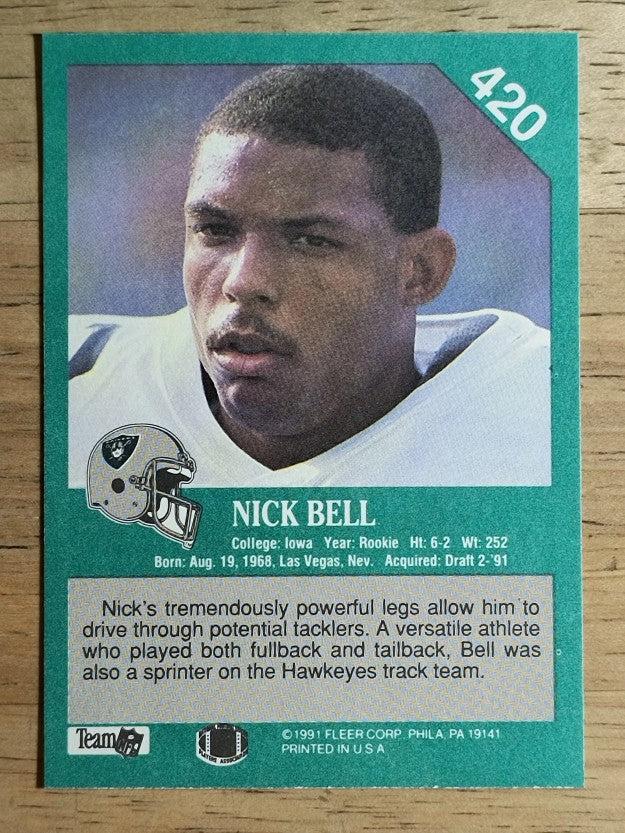 1991 Fleer #420 Nick Bell RC