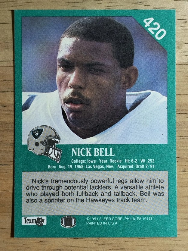 1991 Fleer #420 Nick Bell RC