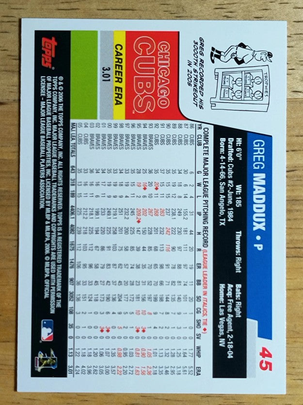 2006 Topps Opening Day #45 Greg Maddux
