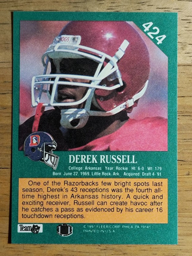 1991 Fleer #424 Derek Russell RC