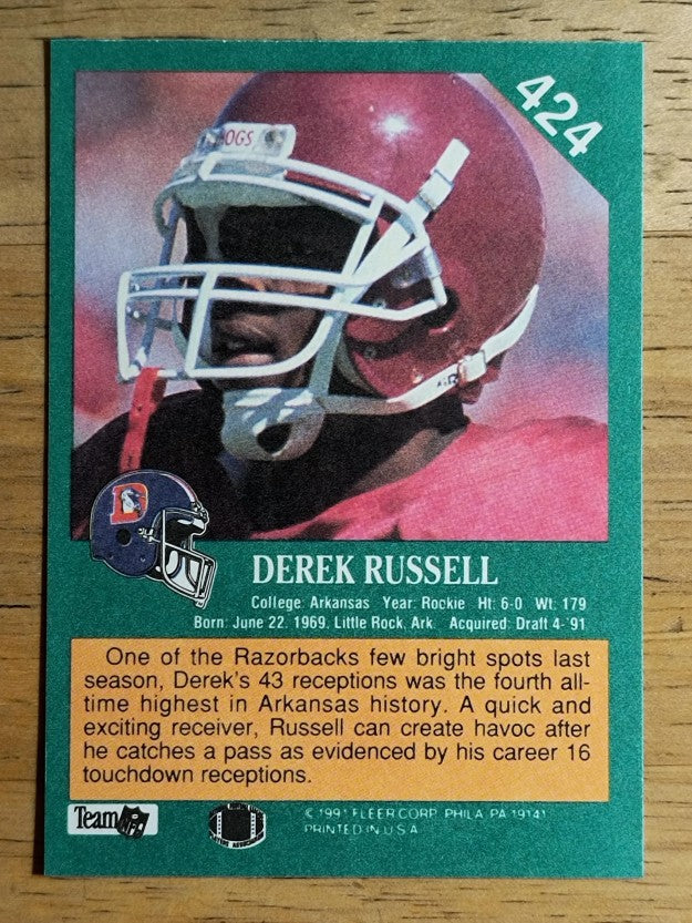 1991 Fleer #424 Derek Russell RC