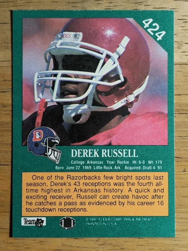 1991 Fleer #424 Derek Russell RC