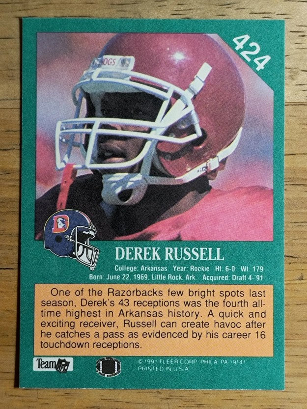 1991 Fleer #424 Derek Russell RC
