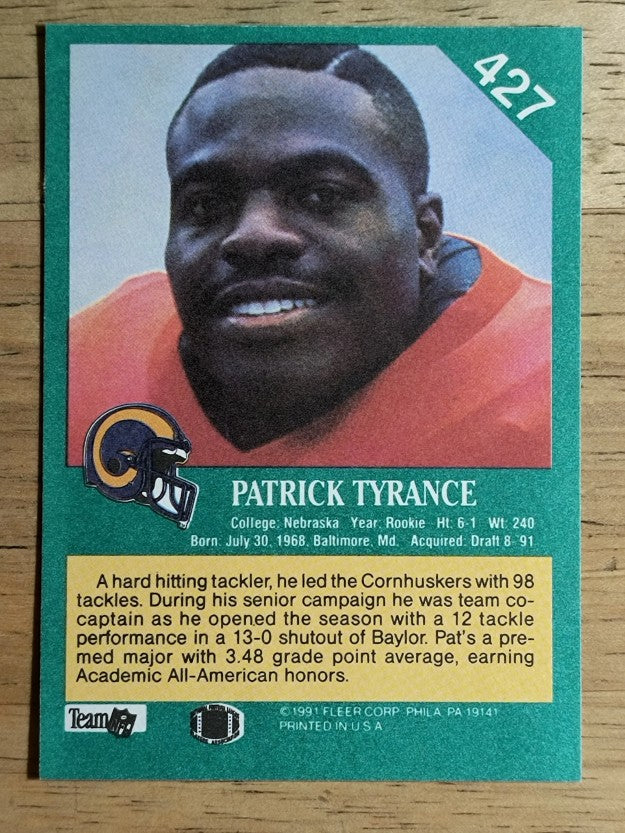 1991 Fleer #427 Pat Tyrance RP