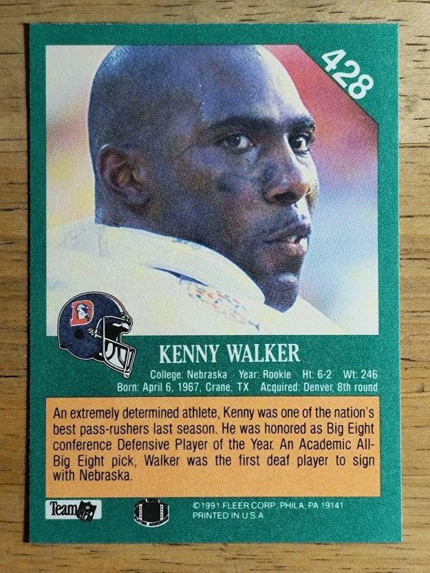 1991 Fleer #428 Kenny Walker RC