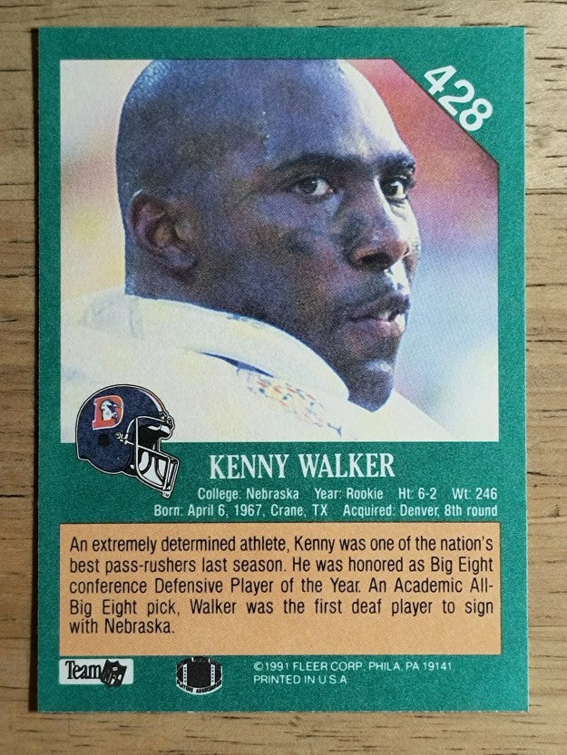 1991 Fleer #428 Kenny Walker RC