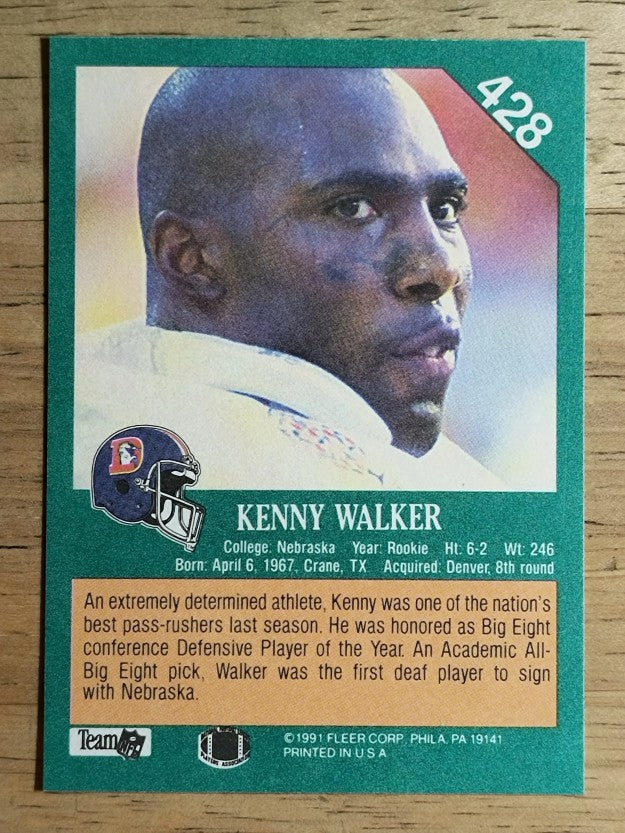 1991 Fleer #428 Kenny Walker RC