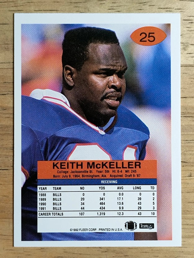1992 Fleer #25 Keith McKeller