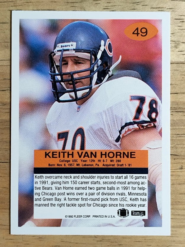 1992 Fleer #49 Keith Van Horne
