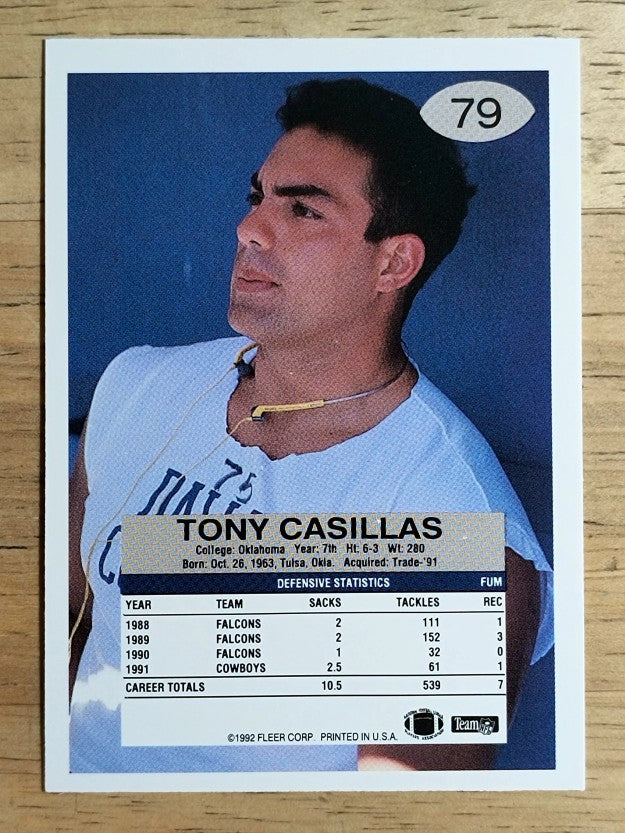 1992 Fleer #79 Tony Casillas