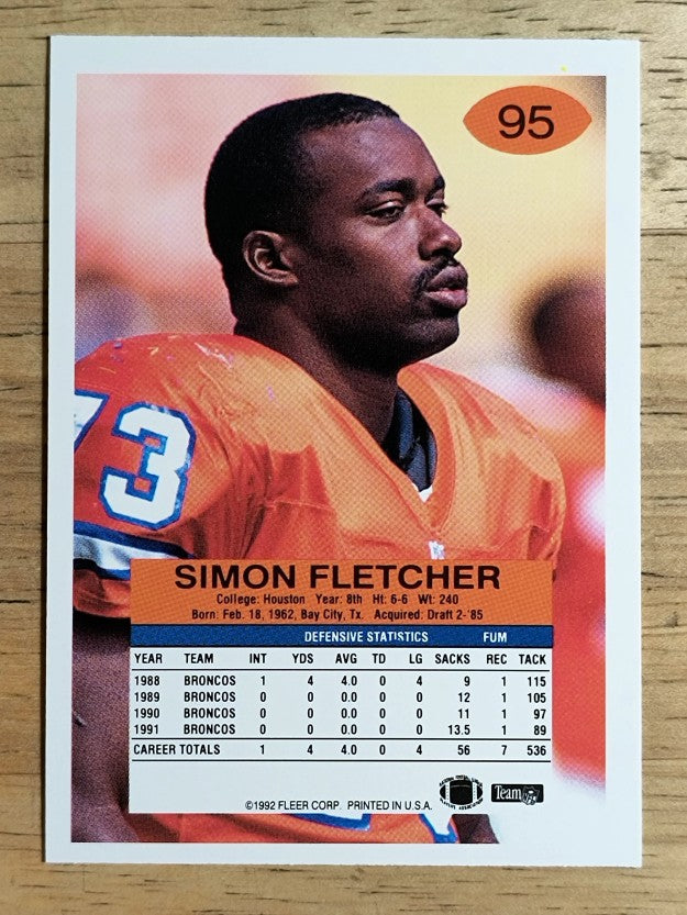 1992 Fleer #95 Simon Fletcher