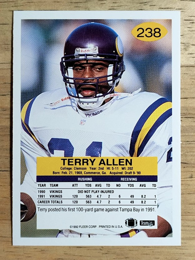 1992 Fleer #238 Terry Allen