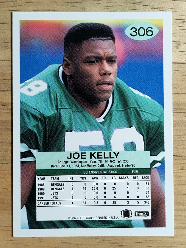 1992 Fleer #306 Joe Kelly