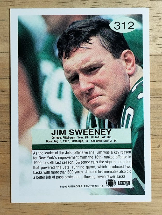 1992 Fleer #312 Jim Sweeney