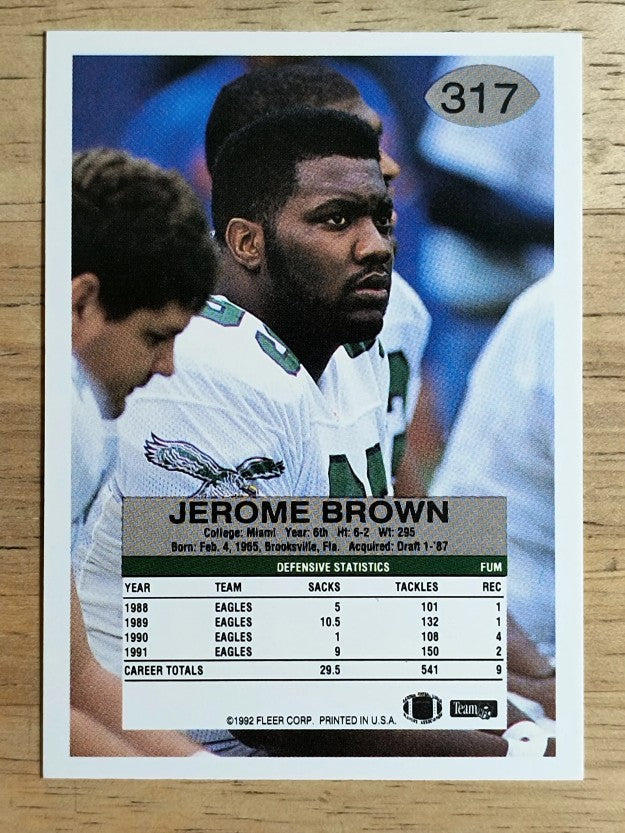 1992 Fleer #317 Jerome Brown