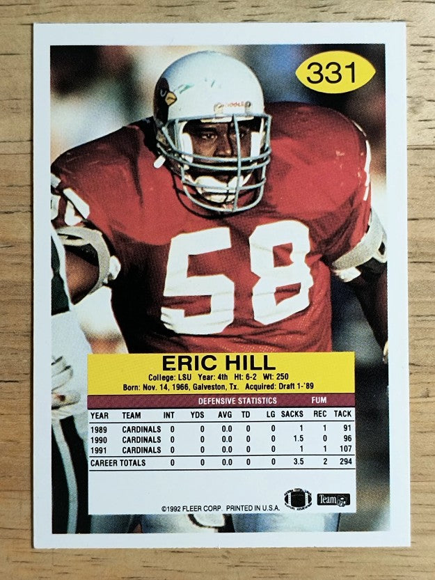 1992 Fleer #331 Eric Hill