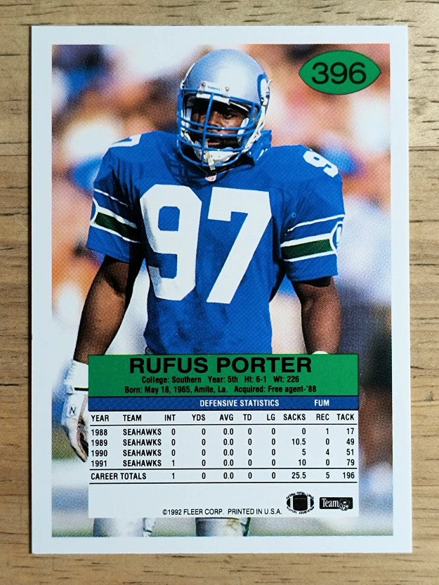 1992 Fleer #396 Rufus Porter