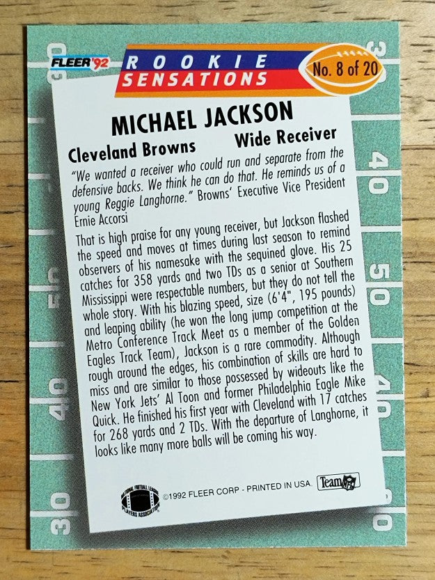 1992 Fleer Rookie Sensations #8 Michael Jackson
