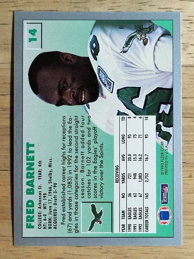 1993 Fleer #14 Fred Barnett