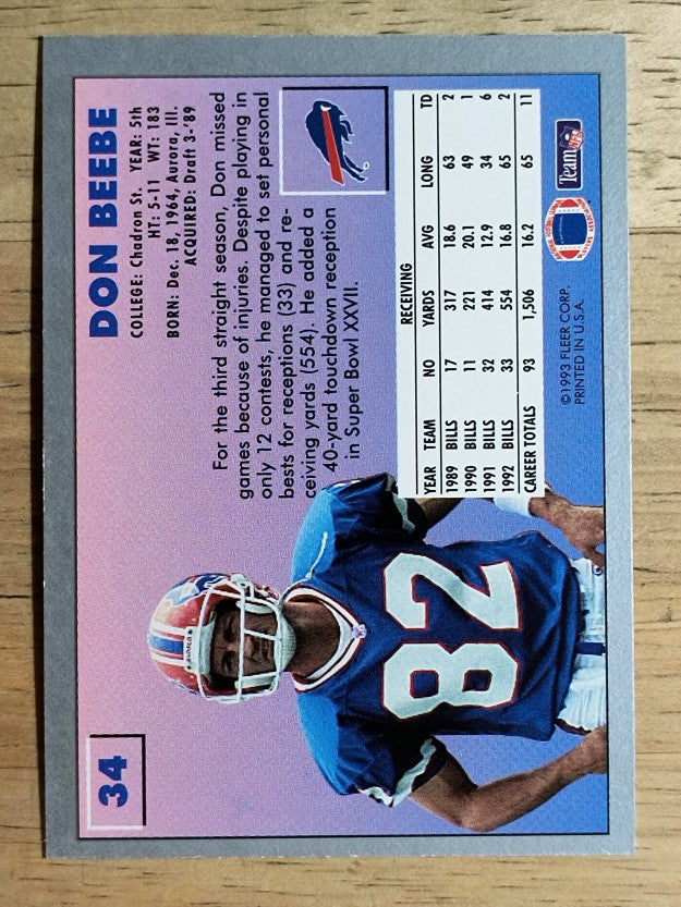 1993 Fleer #34 Don Beebe