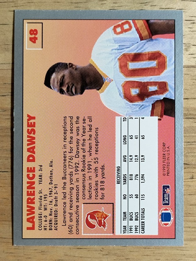 1993 Fleer #48 Lawrence Dawsey