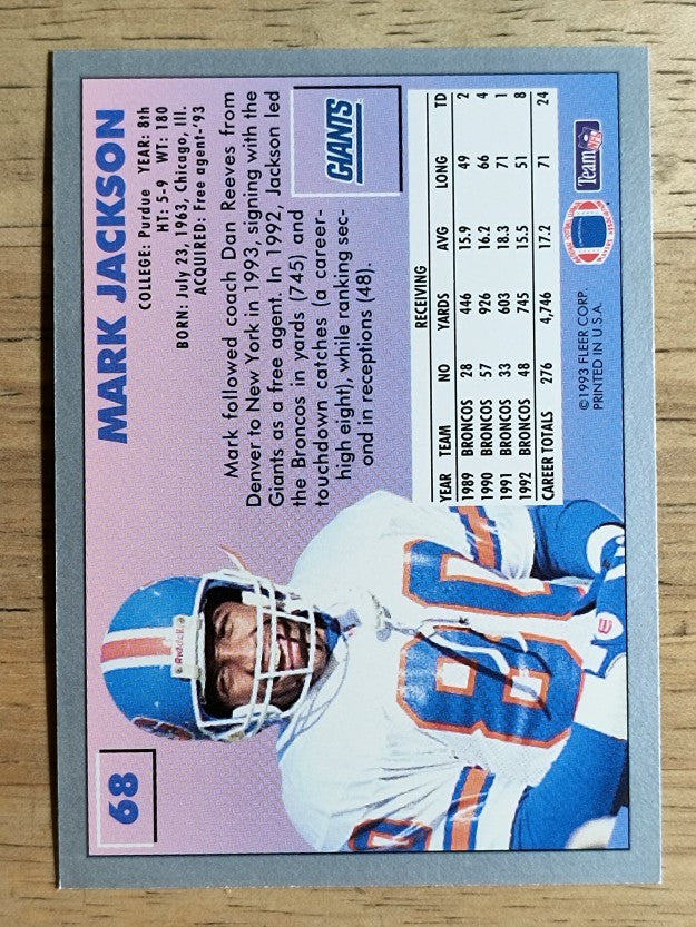 1993 Fleer #68 Mark Jackson