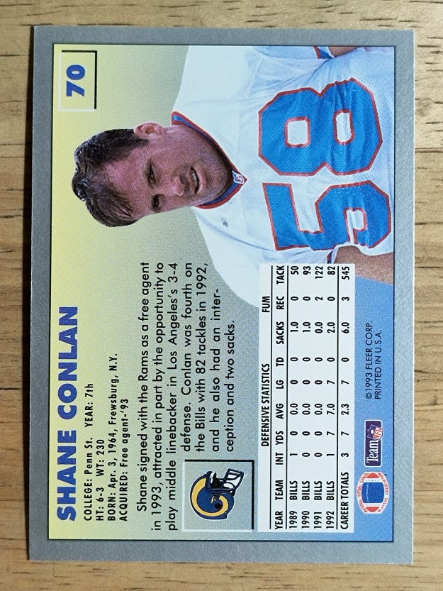 1993 Fleer #70 Shane Conlan