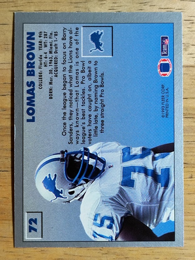 1993 Fleer #72 Lomas Brown
