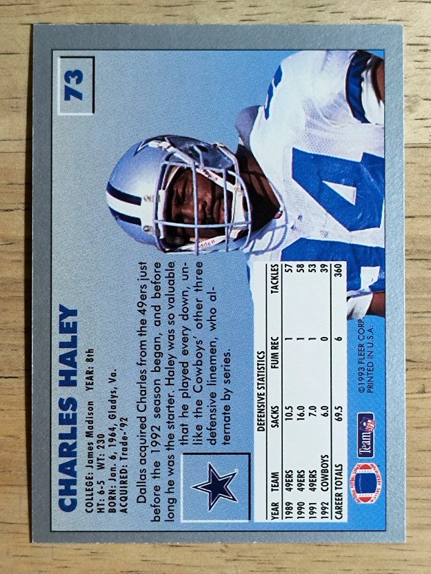 1993 Fleer #73 Charles Haley