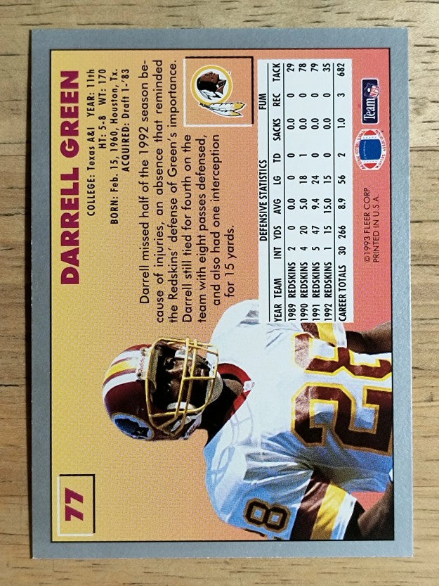 1993 Fleer #77 Darrell Green
