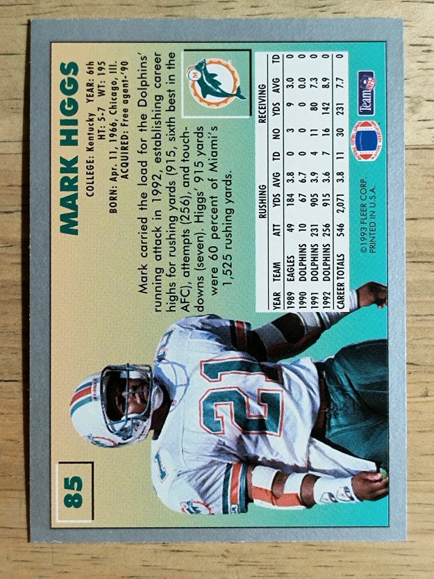 1993 Fleer #85 Mark Higgs