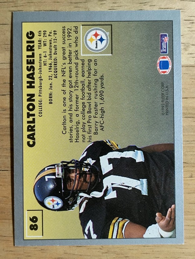 1993 Fleer #86 Carlton Haselrig