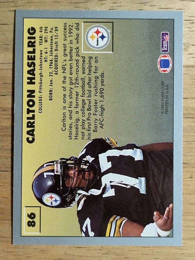 1993 Fleer #86 Carlton Haselrig