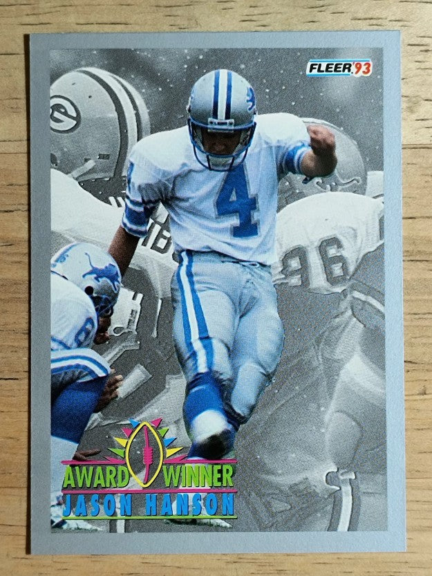 1993 Fleer #254 Jason Hanson AW