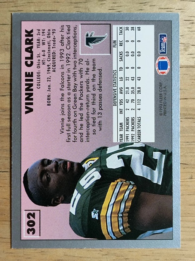 1993 Fleer #302 Vinnie Clark