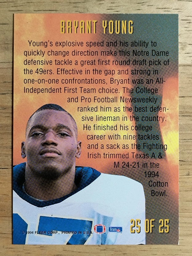 1994 Fleer Prospects #25 Bryant Young (EX)