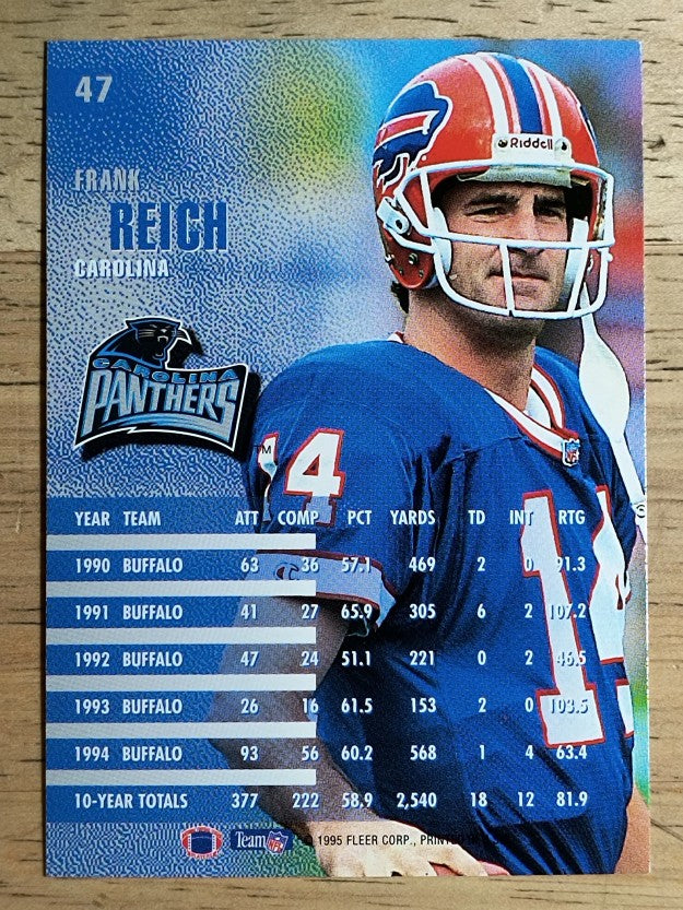 1995 Fleer #47 Frank Reich