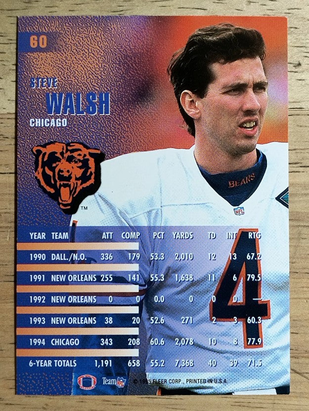 1995 Fleer #60 Steve Walsh