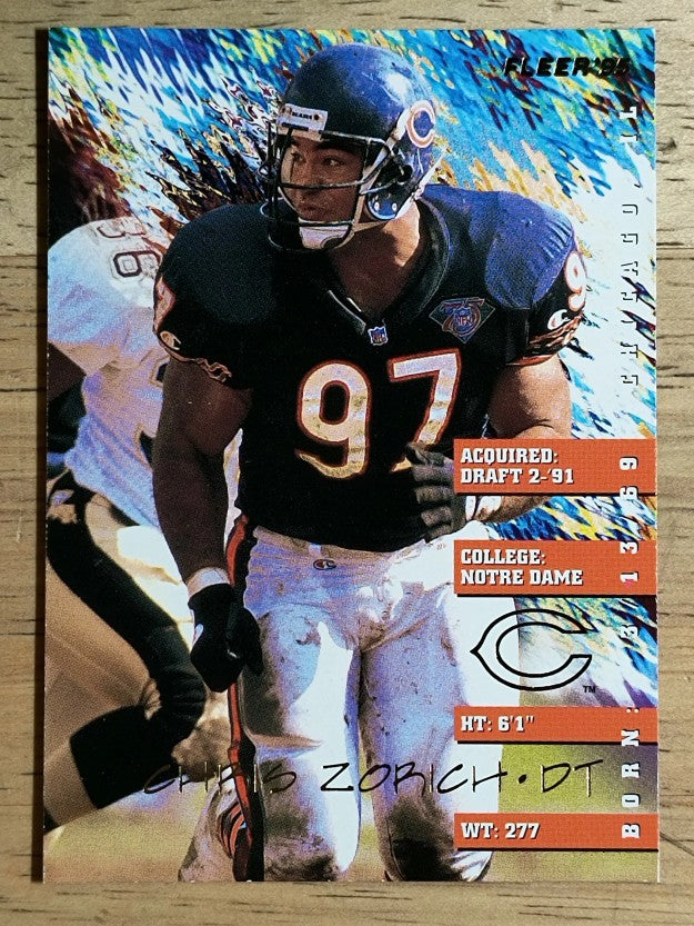 1995 Fleer #62 Chris Zorich