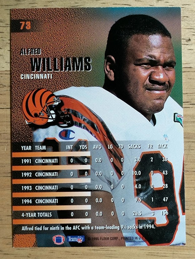 1995 Fleer #73 Alfred Williams