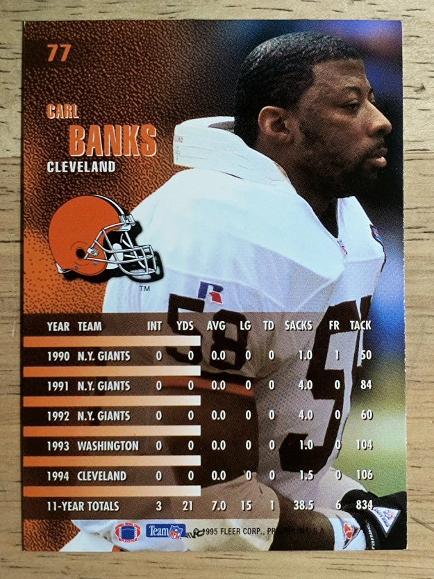 1995 Fleer #77 Carl Banks