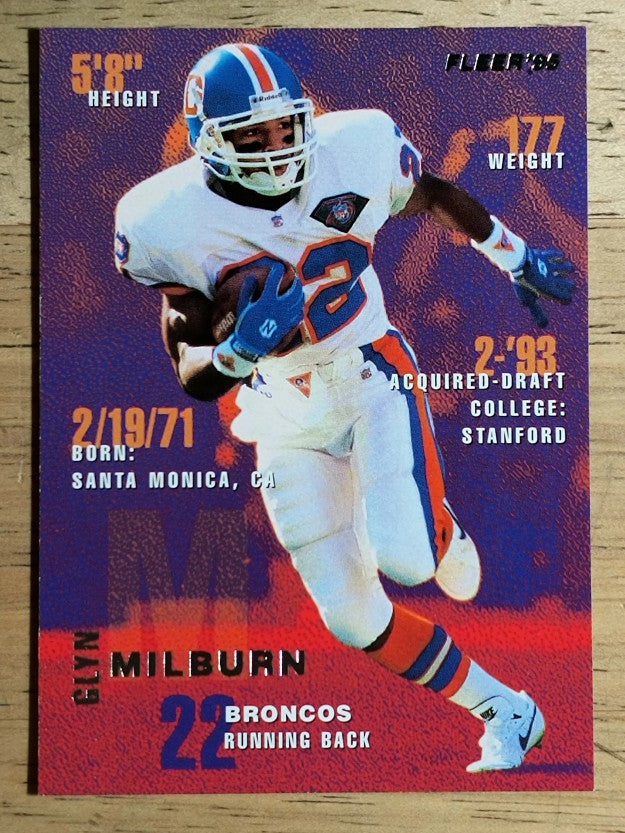 1995 Fleer #112 Glyn Milburn