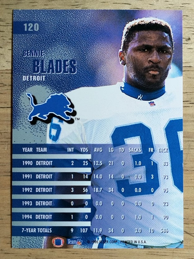 1995 Fleer #120 Bennie Blades