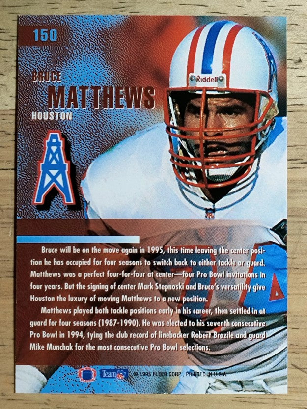 1995 Fleer #150 Bruce Matthews