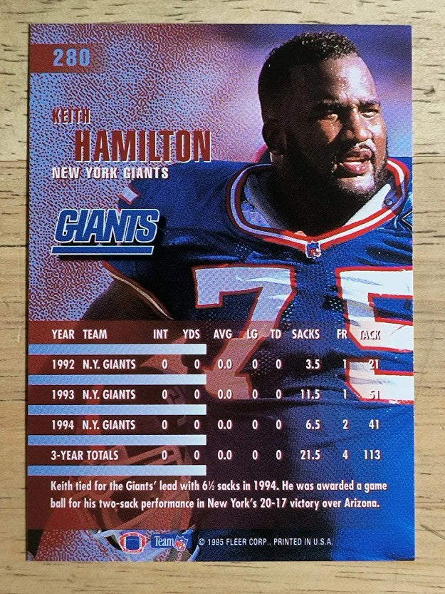 1995 Fleer #280 Keith Hamilton