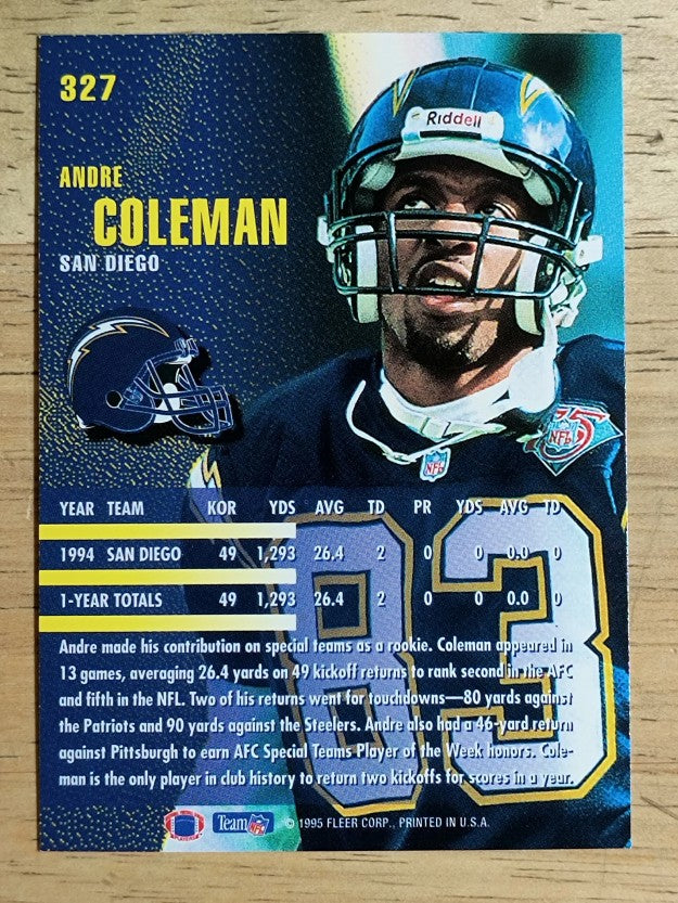 1995 Fleer #327 Andre Coleman