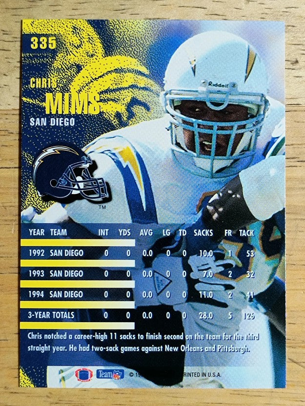 1995 Fleer #335 Chris Mims