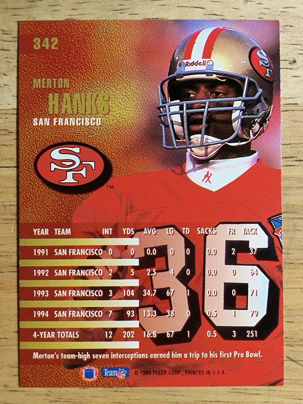 1995 Fleer #342 Merton Hanks