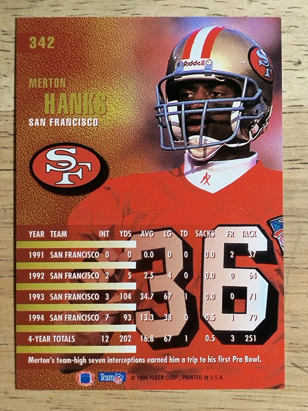 1995 Fleer #342 Merton Hanks